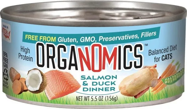 24/5.5oz Evanger's Cat Organomics Salmon/Duck - Treat
